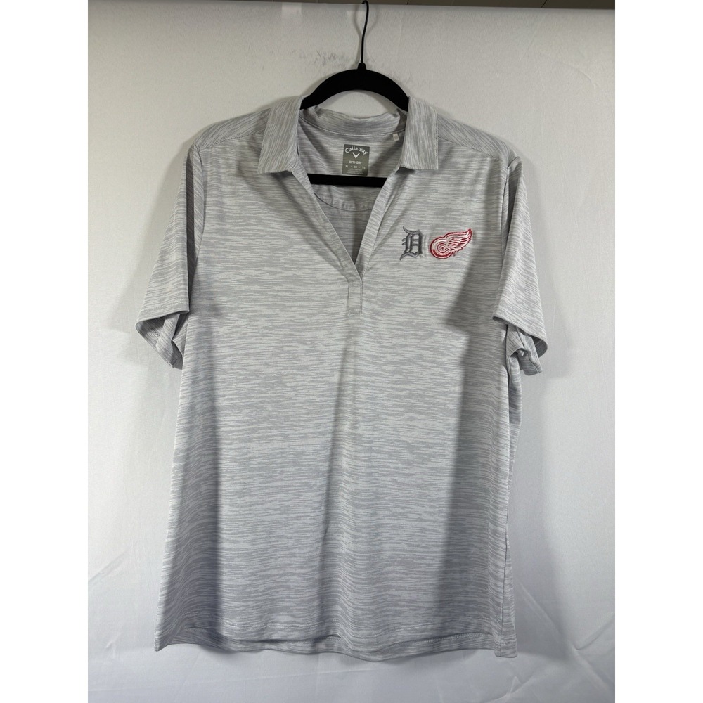 callaway woman polo shirt size XL Detroit tigers golf Detroit red wings opti-dri